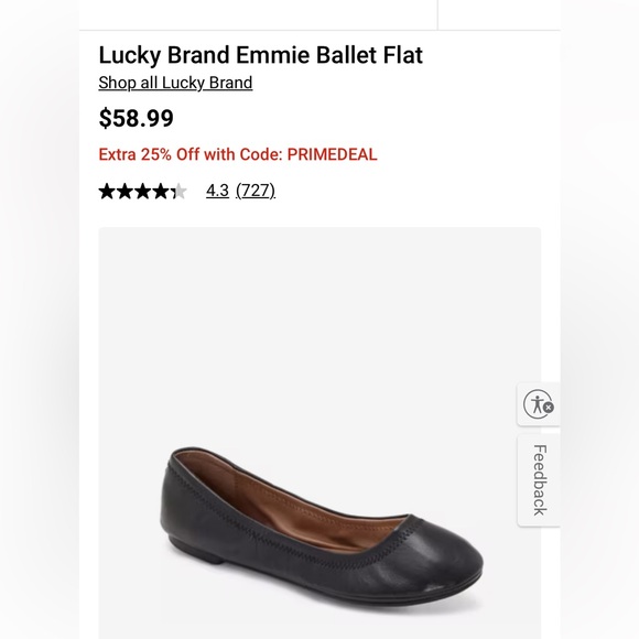Lucky Brand Emmie Ballet Flat - Picture 1 of 4